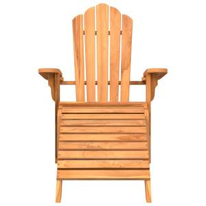 Chaise Adirondack en teck massif avec repose-pieds, mobilier de jardin standard - Product Image 4