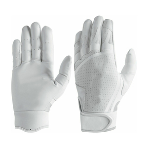 High Quality Customized Sheepskin Leather <b>Hook</b> & Loop Closure Baseball Batting Gloves Softball Batting Gloves - Product Image 5