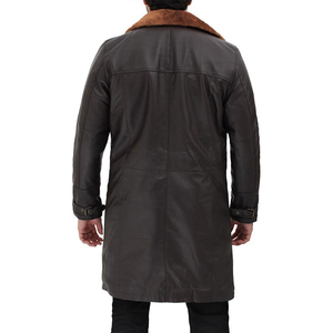 <b>Men's</b> Custom Genuine <b>Leather</b> Eco-Friendly Windproof Streetwear Winter <b>Jacket</b> - Product Image 2