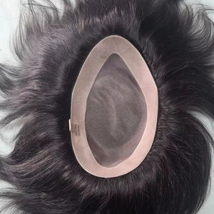 Taz วิกผมอินเดียแบบเชมมี่สำหรับผู้ชายวิกผมเบสแบบโมโนและผมปลอม-นุ่มน้ำหนักเบาเป็นมิตรกับสิ่งแวดล้อม - Product Image 3