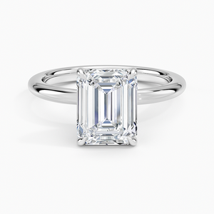 Bague BOJ 0146 en argent 925, taille émeraude, sertissage à griffes Manon, solitaire, diamant 2 carats, couleur D, VVS1, moissanite GRA, prix bas, en solde - Product Image 1