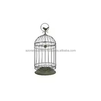 Cage à oiseaux décorative vintage en métal forgé rustique fait à la main pour la maison et le jardin