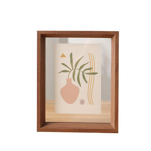 Wholesale Custom Beveled Boarder Double Sided Glass Picture Wooden <b>Frame</b> and <b>Floating</b> Photo <b>Frame</b> Wall Art - Product Image 5