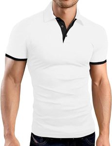 Men's <b>Orange</b> Short Sleeve <b>Polo</b> Shirt Solid Color Breathable Casual Wear Pique Fabric Regular Fit - Product Image 3
