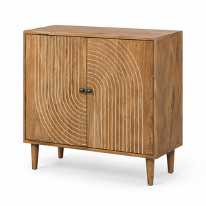Modern Farmhouse Wood <b>Sideboard</b> Buffet Cabinet Eco-Friendly Durable Line Design Storage for Living Room Hotel <b>Kitchen</b> Dining - Product Image 4