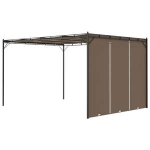 Pergola de jardin taupe 13,1'x9,8'x7,4' avec rideaux latéraux - Product Image 5