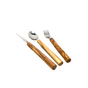 Ensemble de couverts modernes en acier inoxydable avec poignées texturées, compatibles lave-vaisselle, cuillère, fourchette, couteau, pour la restauration et la restauration à domicile - Product Image 5