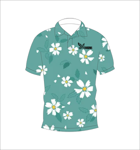 เสื้อโปโลลายดอกเดซี่แบบกำหนดเอง ซับเหงื่อ แห้งเร็ว แขนสั้น เหมาะสำหรับกอล์ฟ ลำลอง แฟชั่นฤดูร้อน - Product Image 1
