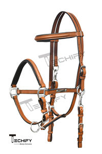Conjunto de Brida y Cabestro de Cuero Premium para Caballos, con Pechopetral y Riendas Ajustables - Product Image 5