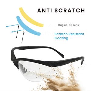 SA1911 <b>Adjustable</b> Half-Frame Safety <b>Glasses</b> with Anti-Fog & Anti-Scratch Lenses - Product Image 5