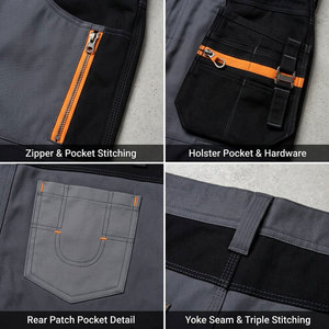Pantalones Cortos de Trabajo de Alta Visibilidad, Antiestáticos, Ignífugos, con Cinta Reflectante, Ropa de Trabajo de Seguridad Duradera para Hombre - Product Image 6