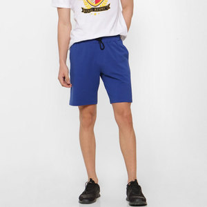Pantalones cortos Bermuda de algodón azul para hombre, con cordón en la cintura y bolsillos, estilo casual. - Product Image 4