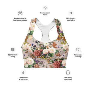 Sujetador deportivo con soporte superior para el busto y espalda cruzada para mujer, sin mangas, sin espalda, para fitness - Product Image 2