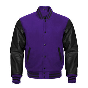 แจ็คเก็ตเบสบอลผู้ชายแบบโอเวอร์ไซส์  ปักลายเชนิลล์ตามสั่ง - Product Image 2