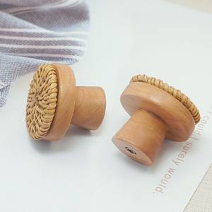 La perilla de puerta natural más vendida maneja perillas de ratán para puertas de armario interior - Product Image 5