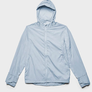 Men's Lightweight <b>Thin</b> Solid Casual Hooded <b>Waterproof</b> Windbreaker Zip up Rain <b>Jacket</b> for Outdoor Winter Commuting - Product Image 1
