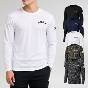 ROKA Chine T-shirt de sport unisexe à col rond, coupe régulière, manches longues, respirant, extensible, léger, camouflage, 100% polyester, pour homme - Product Image 1