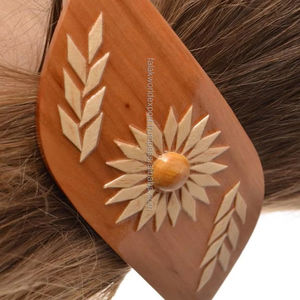 Pinzas largas de madera para el cabello para bodas o el día de la madre Accesorios elegantes para el cabello y diseño único de Falak World Export - Product Image 1