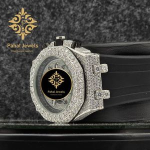 นาฬิกาควอตซ์ฝังเพชร นาฬิกาข้อมือโครโนกราฟ สายสีดำ หน้าปัดแสดงผล แฟชั่นหรูหรา - Product Image 4