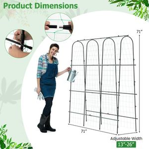 Arco da Giardino a U Alto 71x71 Pollici per Piante Rampicanti, Finitura Classica Verniciata - Product Image 5