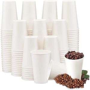 Confezione da 180 Bicchieri di Carta Bianchi Usa e Getta da 16 oz per Bevande Calde/Fredde, per Uso in Ufficio, per Acqua, Succo, Tè - Product Image 1