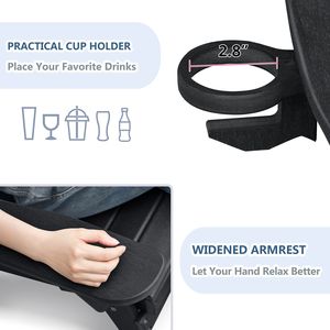 Set di sedie Adirondack per patio, design pieghevole nero in 3 pezzi con tavolo porta bicchieri, 2 sedie in plastica incluse - Product Image 5