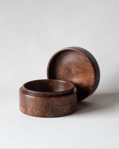 Decorative Classic Eco-Friendly Wooden <b>Storage</b> Canister <b>for</b> Home <b>Kitchen</b> with 250mL Capacity Tea Coffee Sugar <b>Jar</b> Solid Wood Lid - Product Image 3