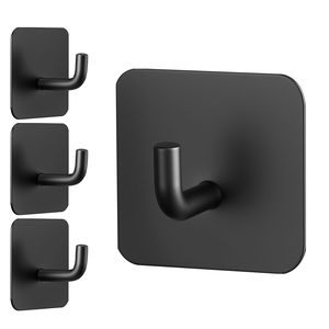 Set di 4 Ganci Autoadesivi in Acciaio Inox Resistenti, Ganci da Parete con Capacità di 15 Libbre, Appendiabiti e Portasciugamani - Product Image 1