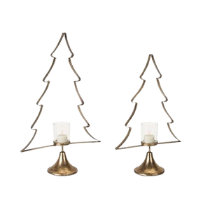 Candle Holder Christmas Tree Frame Design T Light Holder <b>Silver</b> Color With Great Quality for Christmas Decoration Candle Stand - Product Image 1
