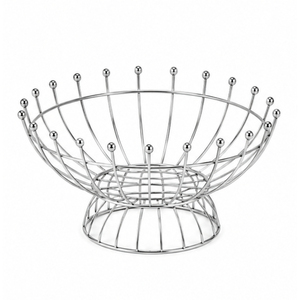 Corbeille à fruits élégante en fil doré, bol à fruits festonné en métal, centre de table décoratif, organisateur pour comptoir de cuisine - Product Image 3