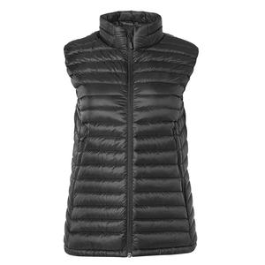 Gilet matelassé imperméable personnalisé pour femme, col montant, léger, zippé, avec broderie et boutons, vente en gros - Product Image 2