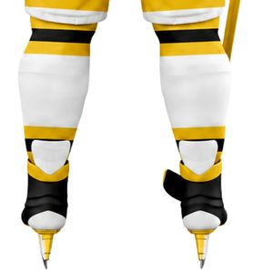 White Gold Black <b>Ice</b> Hockey Uniform for Men Professional Hockey Jersey and Pant Set Breathable Lightweight Athletic Team Match - Product Image 4