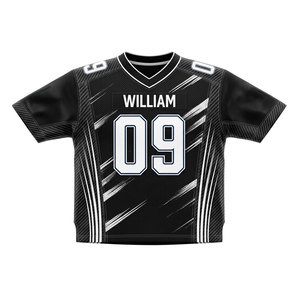Vente en gros de maillots de football américain personnalisés en taille plus, manches courtes / Nouveautés, hommes, femmes, logo brodé - Product Image 1