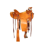 Selle Western en cuir teint sur mesure de haute qualité avec arceau en fibre plastique pour l'équitation, prix bas, tailles 16"-18"