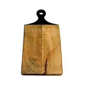 Tabla de cortar rectangular de madera con ranura para jugos, asa para colgar, recubrimiento de esmalte, 1.5 cm de grosor, apta para lavavajillas, ecológica, ligera - Product Image 2