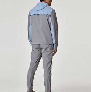 Ensemble coupe-vent respirant en nylon imprimé personnalisé de qualité supérieure pour hommes, vente en gros, ensembles courts, streetwear à fermeture éclair intégrale pour l'hiver - Product Image 2