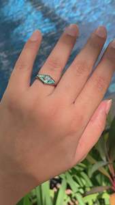 Women's Emerald Cut Gemstone Ring Bezel Setting Geometric Classic Style Engagement Ring - Product Image 3