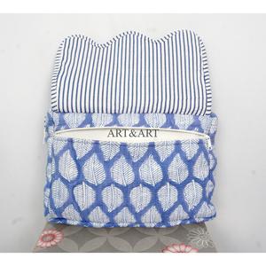 Handmade Cotton Cosmetic Bag with Zipper Closure Floral Print Quilted Pouch Eco-Friendly Lightweight Fashion <b>Travel</b> Pouch - Product Image 6