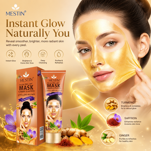 Mestin Kurkuma Saffraan Peel-Off Mask Instant <span class=keywords><strong>Glow</strong></span> Verhelderende Mee-eter Verwijderaar Acne Behandeling Gezichtsmasker Private Label - Product Image 2