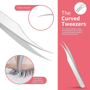 Pince à épiler de précision professionnelle pour cils, accessoire de beauté pour la pose de cils, pour usage en salon et cosmétique, outil professionnel pour les yeux - Product Image 6