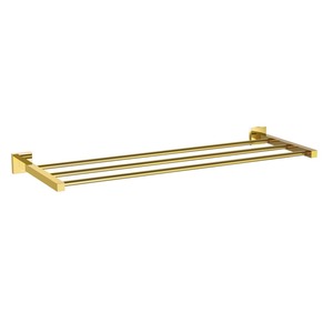 Metal Double Bar <b>Towel</b> Rack Stainless Steel Wall Mounted <b>Bathroom</b> Holder - Product Image 2