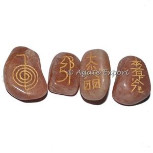 สลักสีเขียว Aventurine Orgone เกลือกกลิ้งหิน - Product Image 5