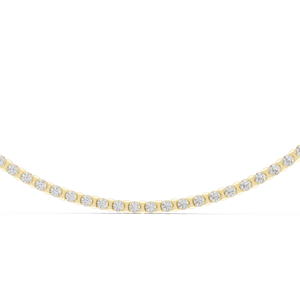 UNIQUE Women's 18KT Yellow Gold Rhodium Plated Certified Tennis Necklace Lab Grown Cut Diamonds for Parties Daily Office - Product Image 4