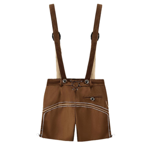 Pantalones Cortos de Cuero Bávaro Premium para Hombre, Estilo Oktoberfest, Pantalones Cortos de Cuero Vintage de Gamuza, Estilo Alemán, Venta al por Mayor - Product Image 5