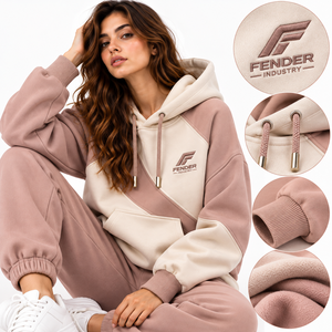 Sweat à capuche personnalisé en polaire premium pour femme, brodé, épais, style streetwear, vente en gros, sweats à capuche tendance, OEM - Product Image 6