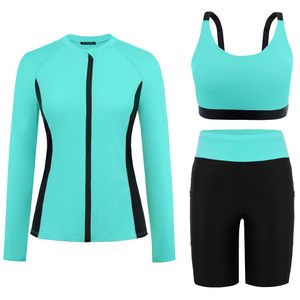 Wholesale <b>Women</b> 3Pcs Printed Swimsuit Set Sexy Tank Top Swimwear Style Beachwear & Outdoor Clothing Rash Guard - Product Image 1