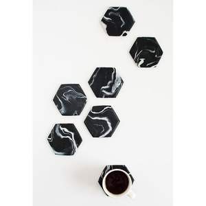 Eco-Friendly Marble <b>Coasters</b> Durable Washable Natural Stone <b>Table</b> Mats & Pads - Product Image 1