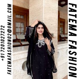 Fatema Fashion's Latest Designer Muselina Algodón Seda Bordado Secuencia Kurti Set Indio Paquistaní Traje Vestido para Ropa de Fiesta - Product Image 2