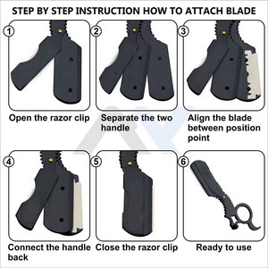 Navajas de Afeitar Profesionales para Hombre, Kit de Afeitado Preciso, Navaja de Seguridad para Barba, Shavette - Product Image 6