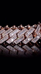 Luxury Moissanite Cuban Link Bracelet Rose Gold Iced Out 925 Silver Hip Hop Statement Jewelry Gift for <b>Men</b> Women Shine - Product Image 4